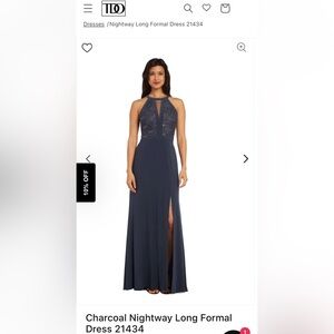 Navy blue long dress 10 NWT